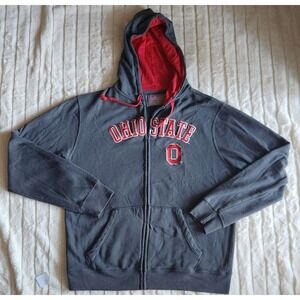 Varsity Athletic Ohio State Buckeyes Full Zip Hooded Jacket Mens Size Large